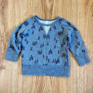 Childhoods Trees On Heather Gray Pullover Crew Sweatshirt